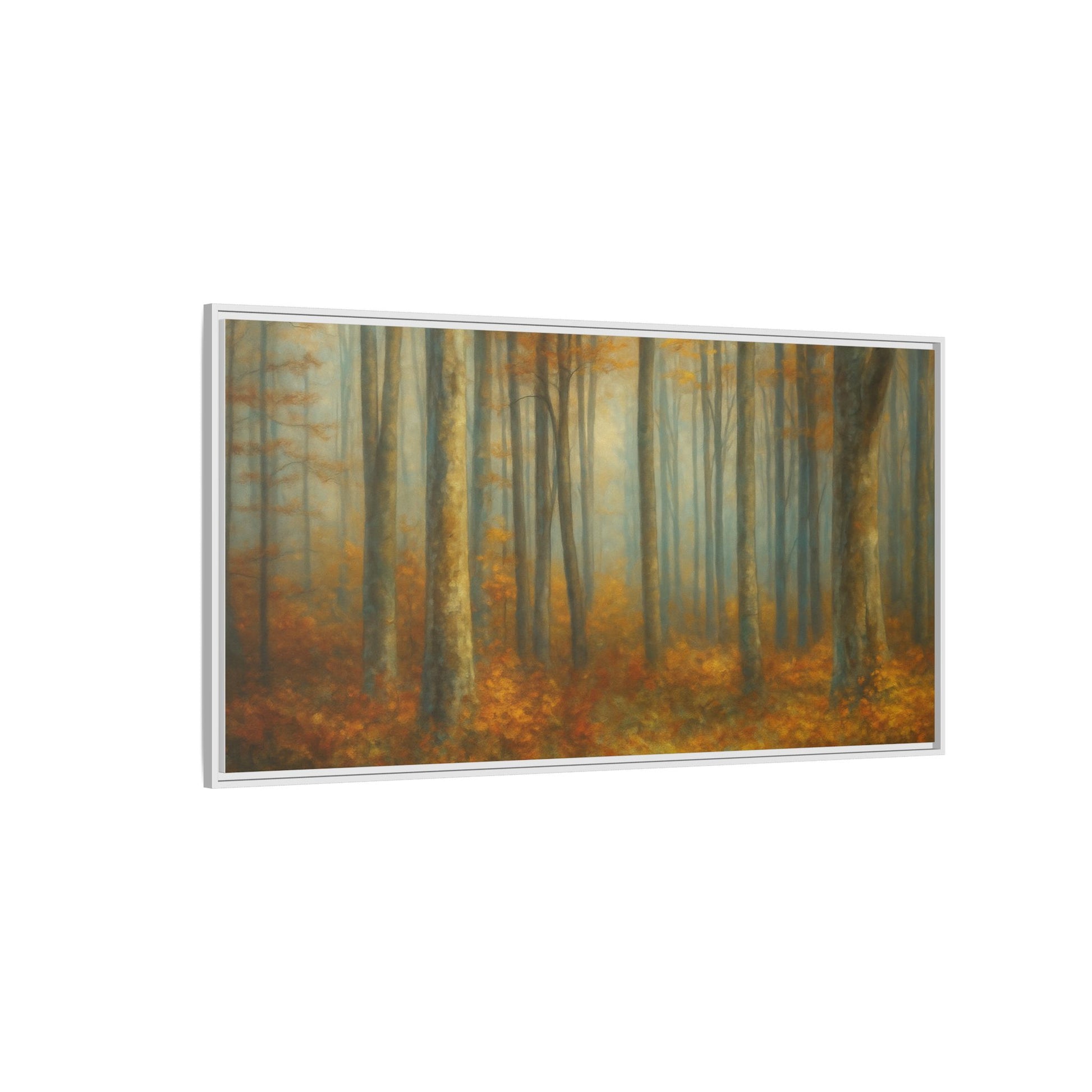 Autumn Forest Canvas Art, Framed Wall Decor, Rustic Home Decor, Nature Artwork, Gift for Nature Lovers - TRV