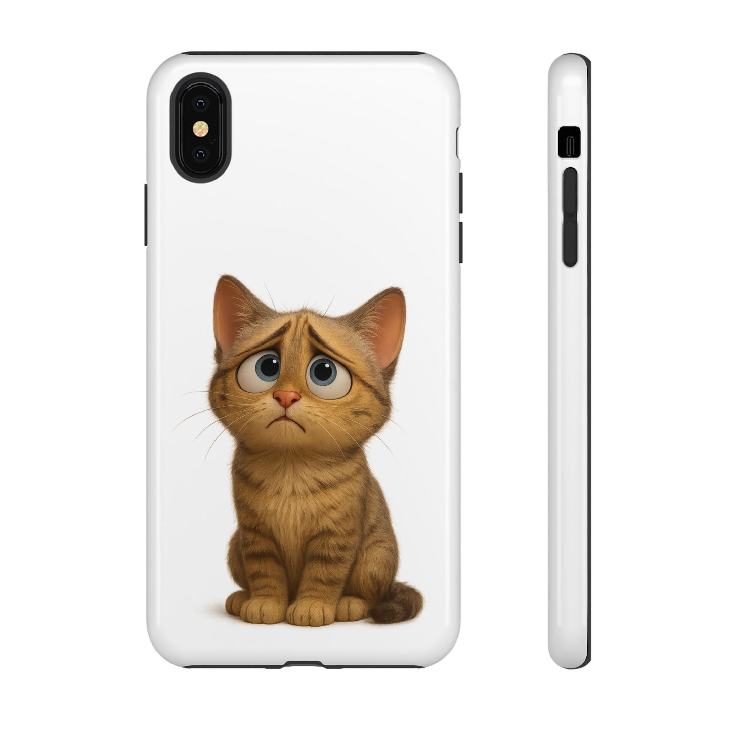 Cute Cat Phone Case, Funny Kitty Case, Animal Lover Gift, Cat Lover Accessory, Unique Cat Design Case, Pet Mom Gift - TRV