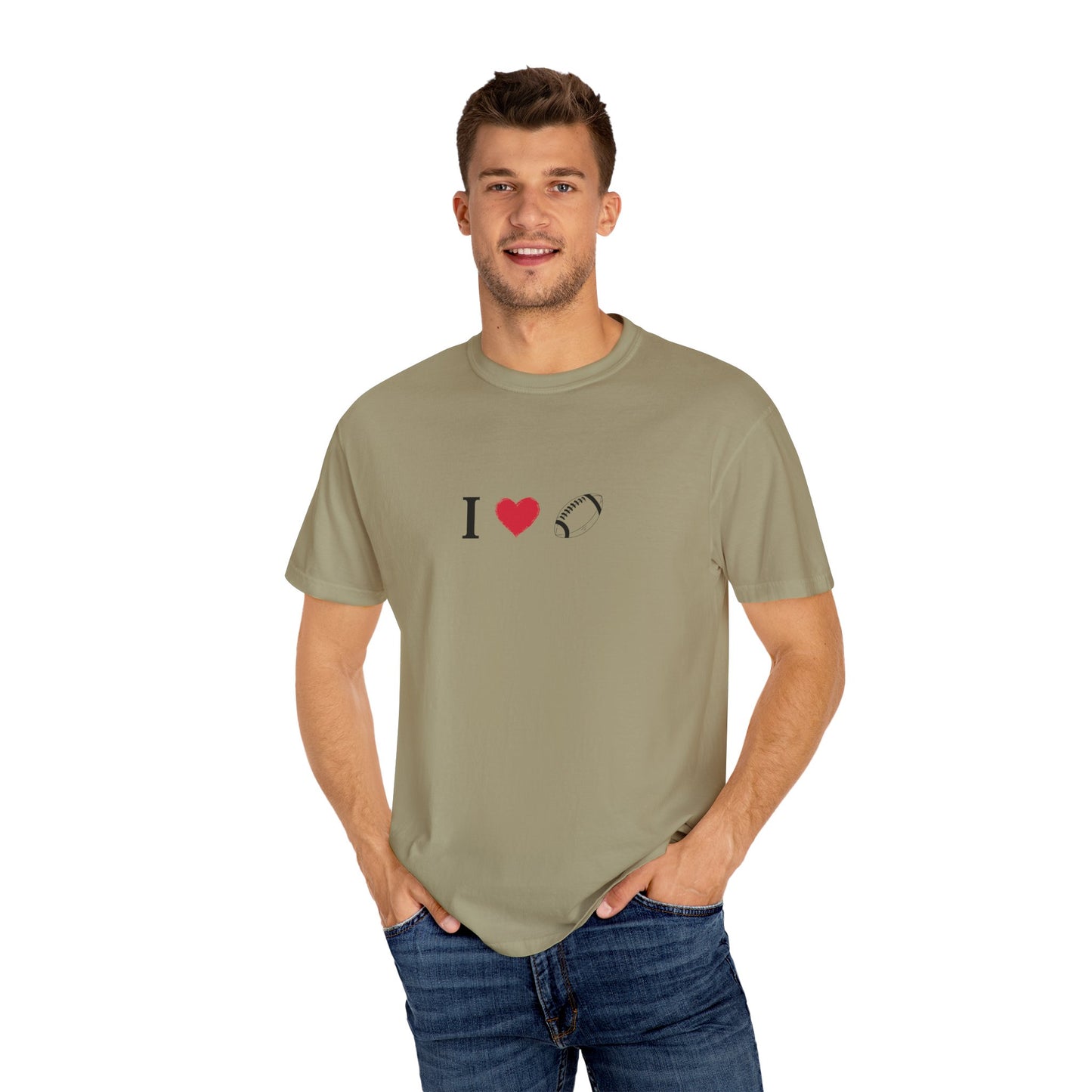 I Love Football T-Shirt - Unisex Cotton Tee, Fun Gift for Friends, Casual Style, Birthday Present, Summer Apparel - TRV