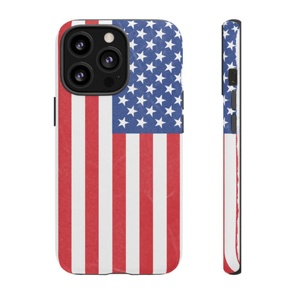 Patriotic Phone Case - Tough Cases for Veterans, USA Lovers, Independence Day, Memorial Day, Flag Design - TRV