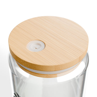 Glass Sipper Cup — Cozy Booklover Design (16oz)
