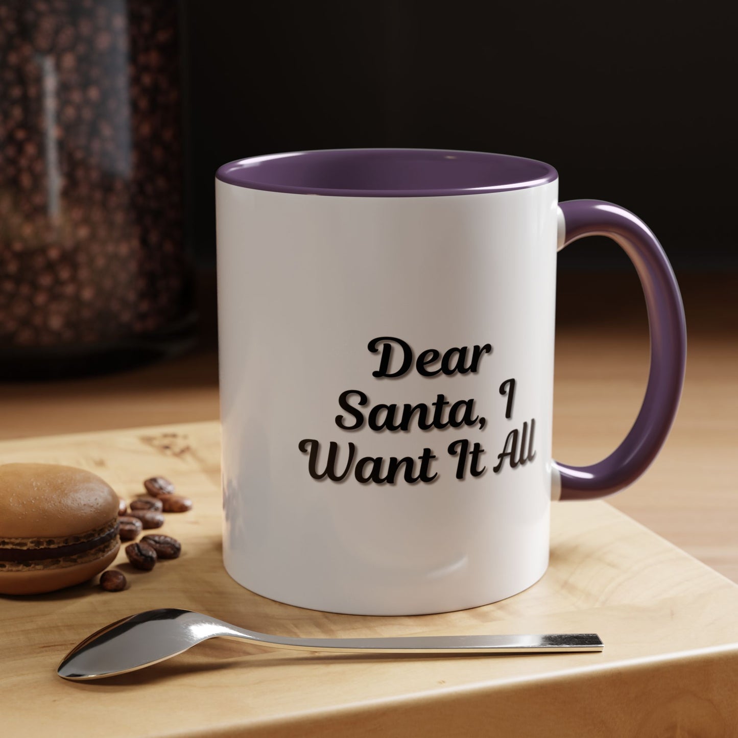 Dear Santa Accent Coffee Mug - Fun Holiday Mug for Christmas Enthusiasts
