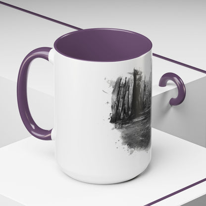 Moody Abstract Forest Coffee Mug | Unique Gift for Nature Lovers, Cozy Home Decor, Perfect for Coffee, Tea, and Hot Chocolate - TRV