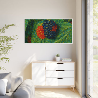 Van Gogh Style Blackberry Canvas Art, Framed Wall Decor, Botanical Print, Summer Home Decor, Gift for Garden Lovers - TRV