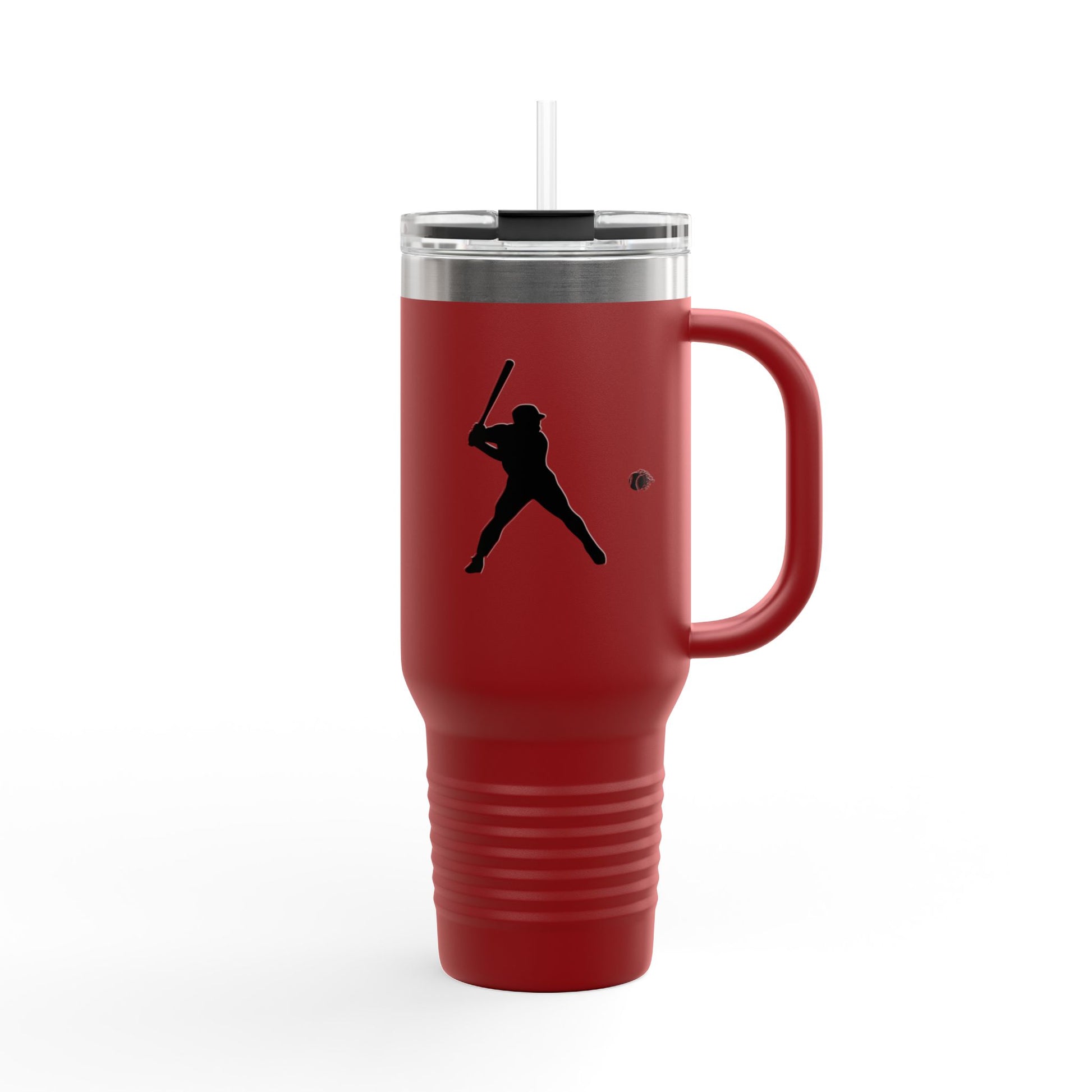 Baseball Player Insulated Travel Mug - 40oz, Sports Enthusiast Gift, Coffee Cup, Active Lifestyle, Personalized Mug, Custom Travel Tumbler - TRV