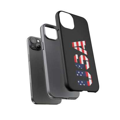 USA Flag Phone Case, Tough Phone Cover, Patriotic Gift, Independence Day Accessory, American Pride Mobile Case - TRV