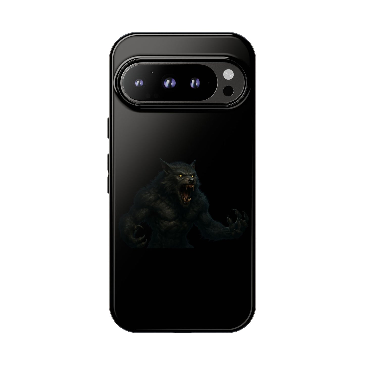 Werewolf Phone Case, Tough Cases, Black Panther Design, Gift for Animal Lovers, Phone Accessories, Fierce Phone Protection - TRV