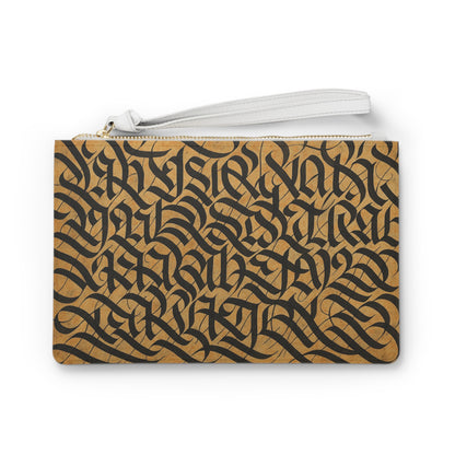 Stylish Calligraphy Clutch Bag, Elegant Pouch, Handmade Purse, Gift for Her, Evening Bag, Special Occasion Accessory - TRV