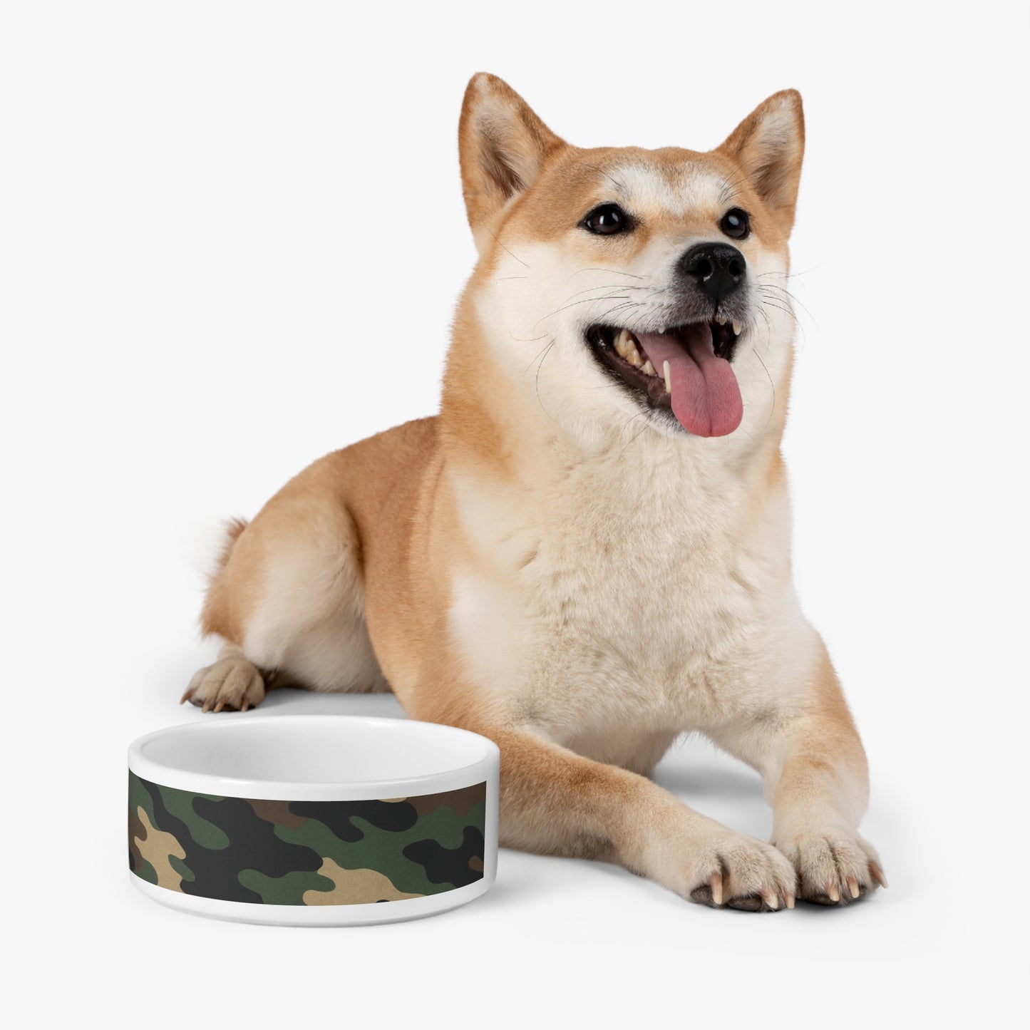 Camo Pet Bowl - Military Green Camouflage Dog & Cat Bowl