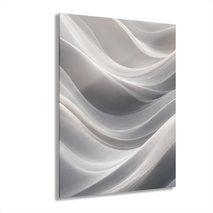 Abstract White Wave Acrylic Print | Wall Art