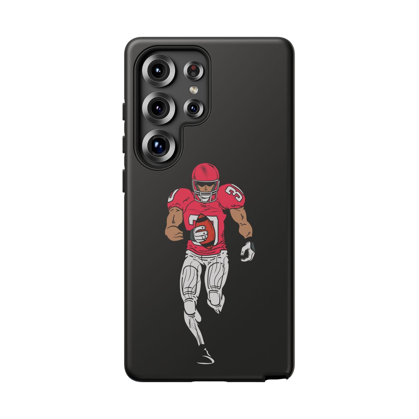 Football Player Tough Phone Case – Protective Black Sports iPhone Case