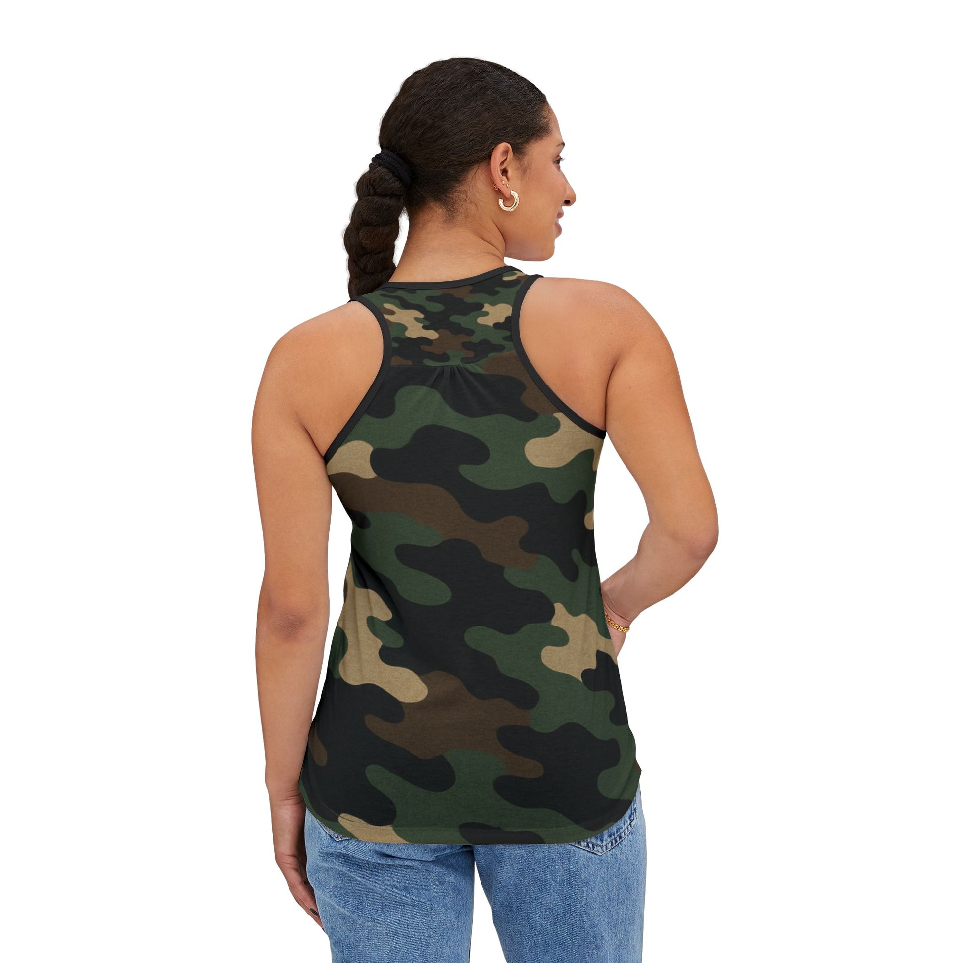 Camo Women's Tank Top, Stylish Fitness Wear, Summer Outfit, Outdoor Activities, Casual Tank for Women, Gift for Her - TRV