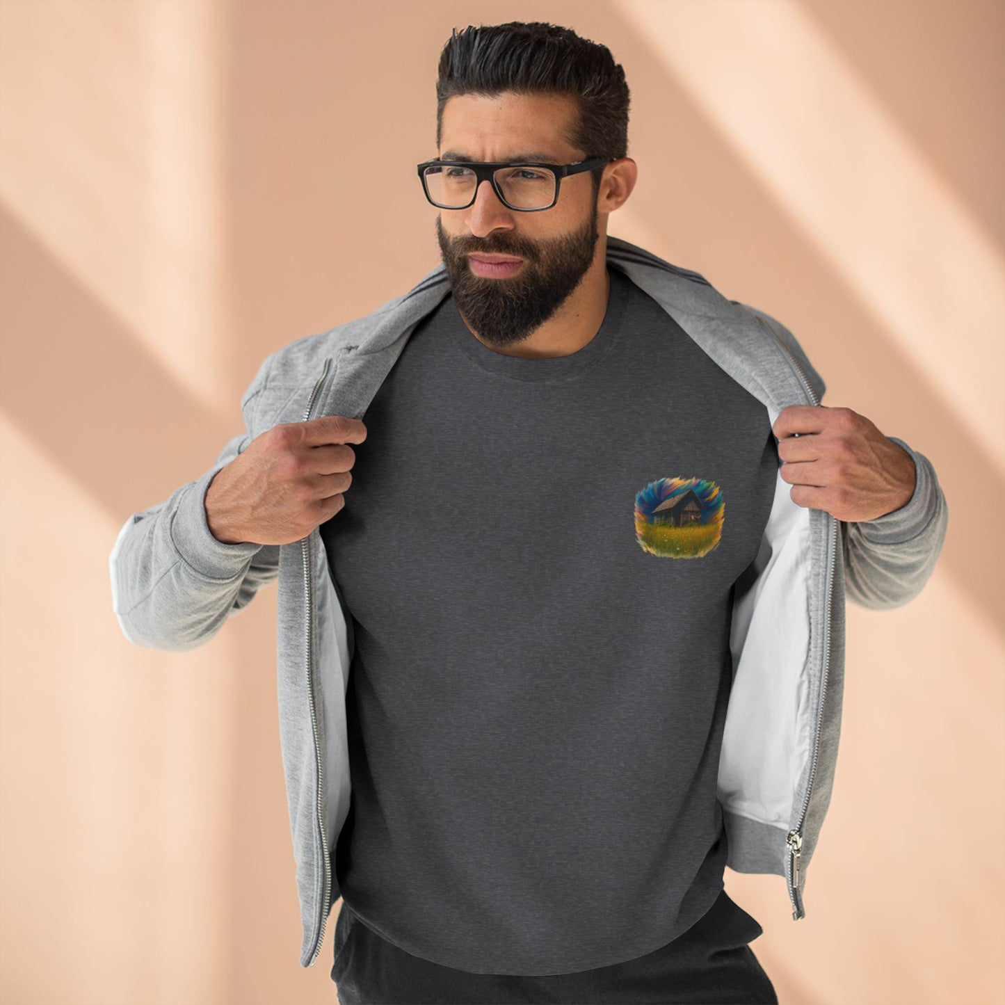 Cozy Dreamers Unisex Crewneck Sweatshirt, Artistic Sweatshirt, Gift for Nature Lovers, Vintage Vibe Apparel, Comfortable Layer, Casual Wear - TRV