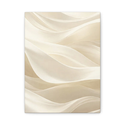 Neutral Abstract Wave Art Matte Canvas