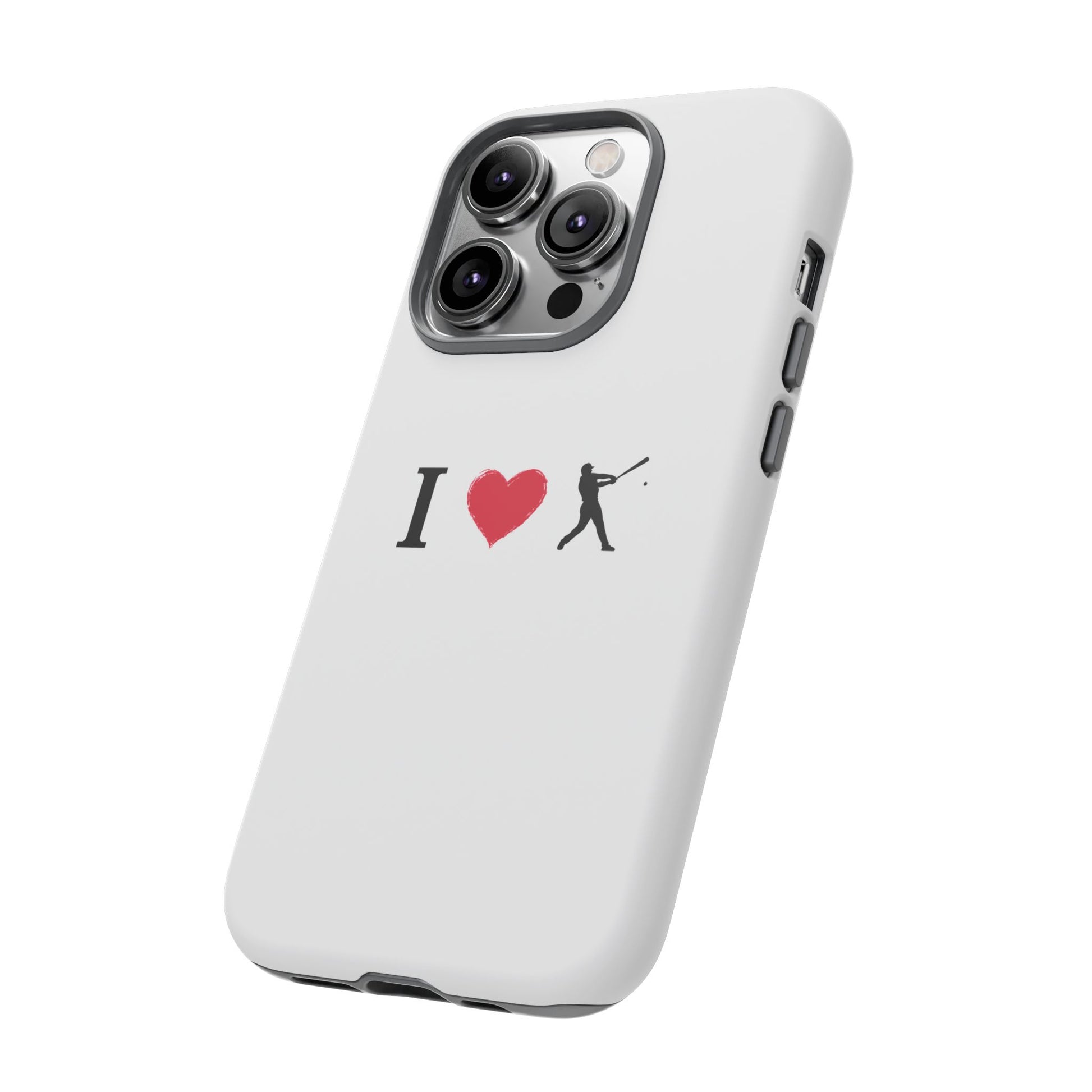 Baseball Love Phone Case, Tough Cases for Sports Lovers, i Heart Baseball Protection, Gift for Players, Cute Sports Case - TRV