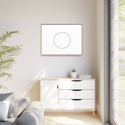 Minimal Circle Line Matte Canvas Framed | Modern Abstract Wall Art