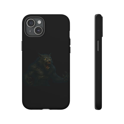 Werewolf Phone Case, Tough Cases, Black Panther Design, Gift for Animal Lovers, Phone Accessories, Fierce Phone Protection - TRV