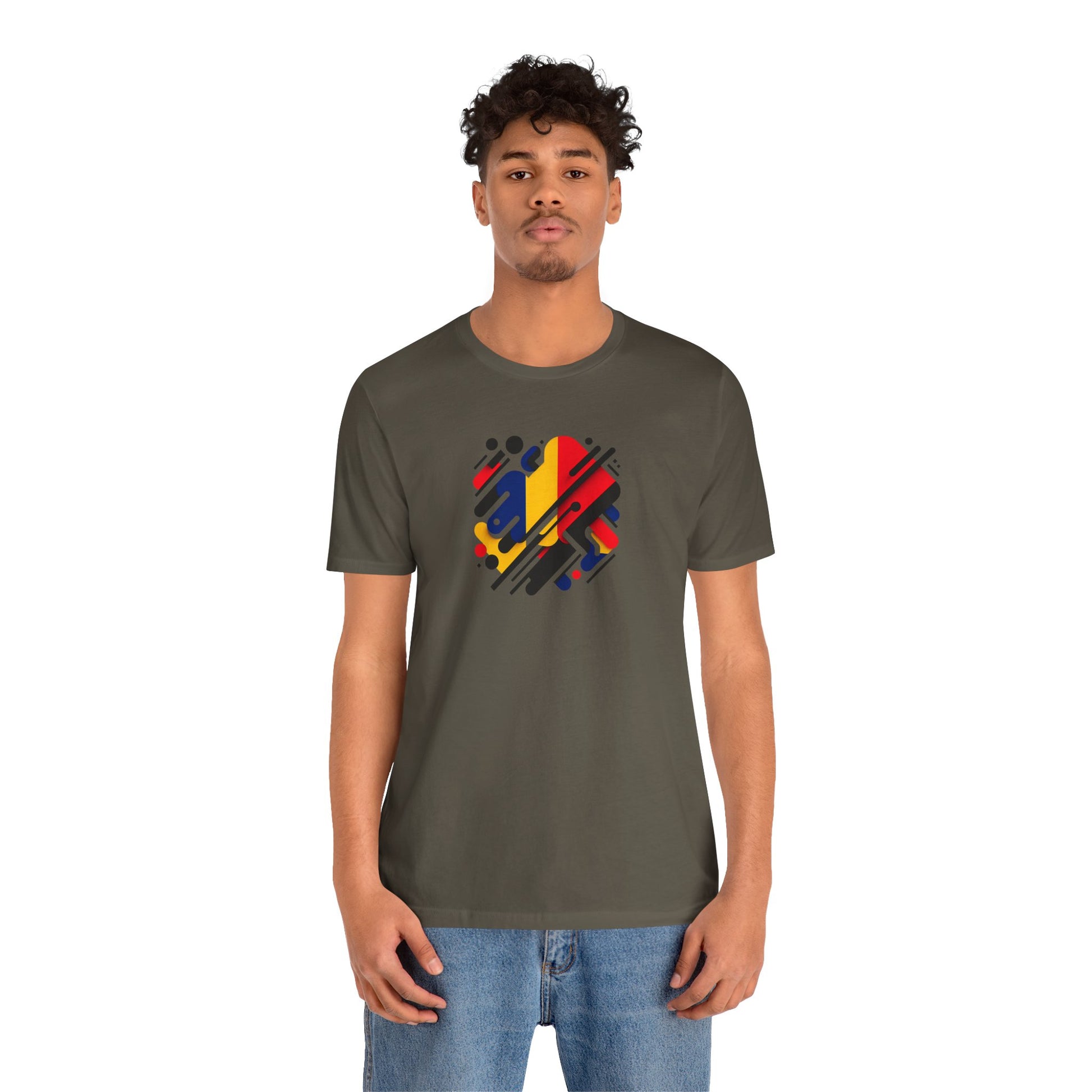 Artistic Heart Unisex Jersey Tee - Vibrant Graphic Tee, Casual Wear, Gift for Art Lovers, Birthday Surprise, Everyday Comfort - TRV