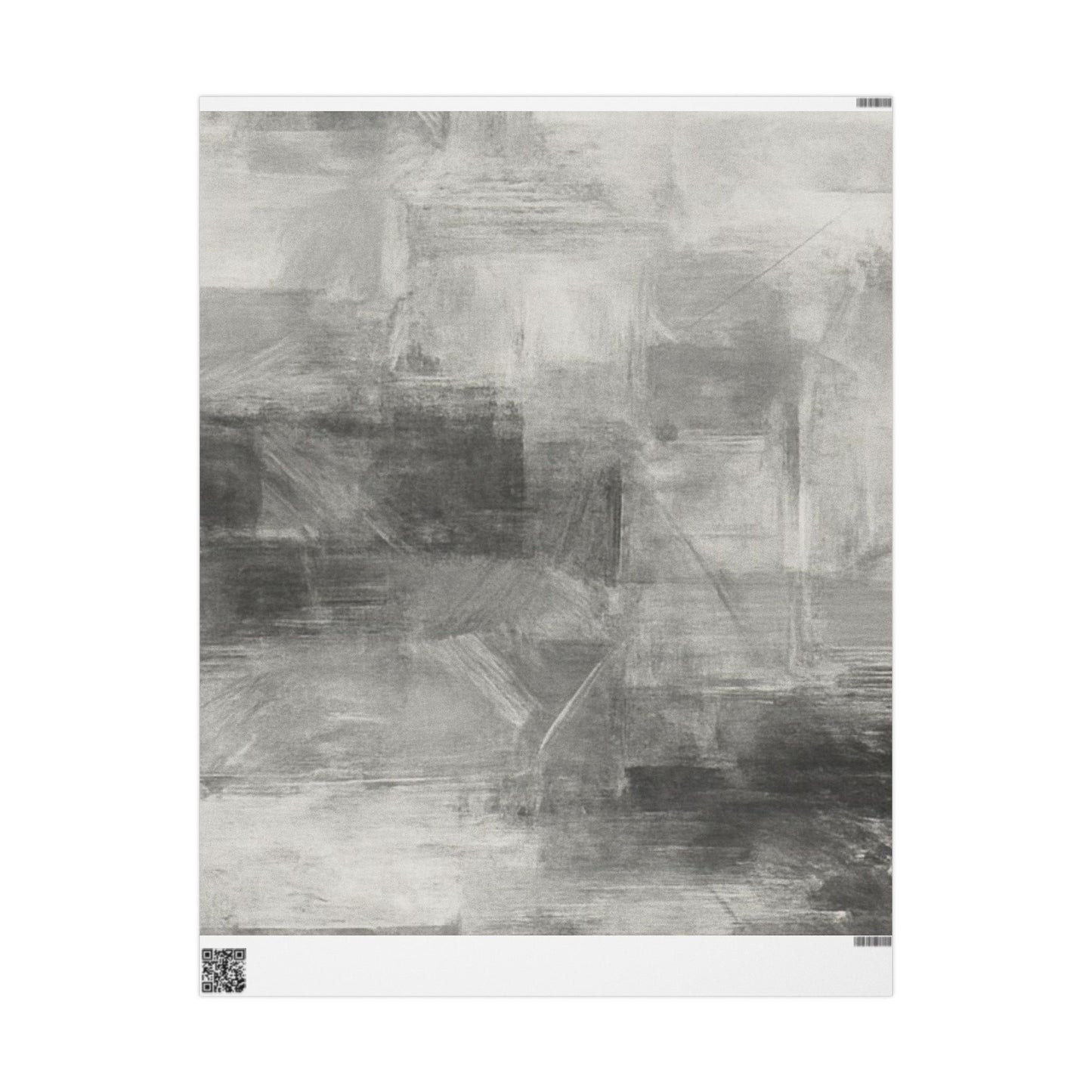Gray Marble Wrapping Paper Roll — Neutral Watercolor Gift Wrap for Weddings, Birthdays & Minimalist Packaging