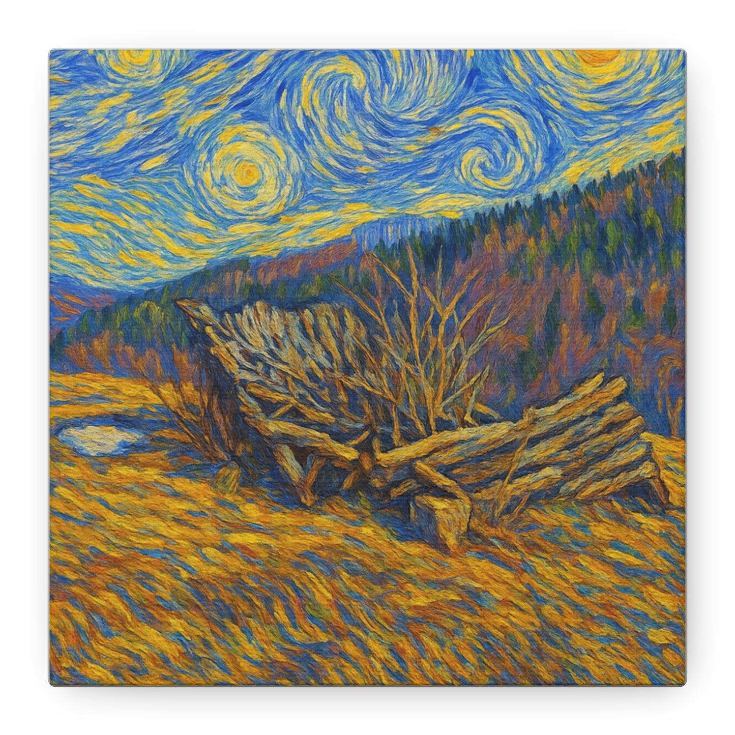 Artistic Van Gogh Style Canvas Wall Art, Nature Inspired Decor, Home Aesthetic, Gift for Art Lovers, Gallery Wall Piece, Living Room Decor, [...] - TRV