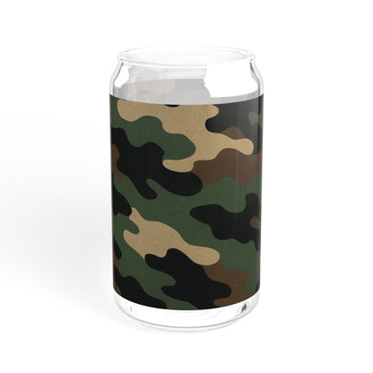 Camouflage Sipper Glass | 16oz Eco-Friendly Drinkware, Perfect for Outdoor Adventures, Camping, Parties, and Unique Gifts