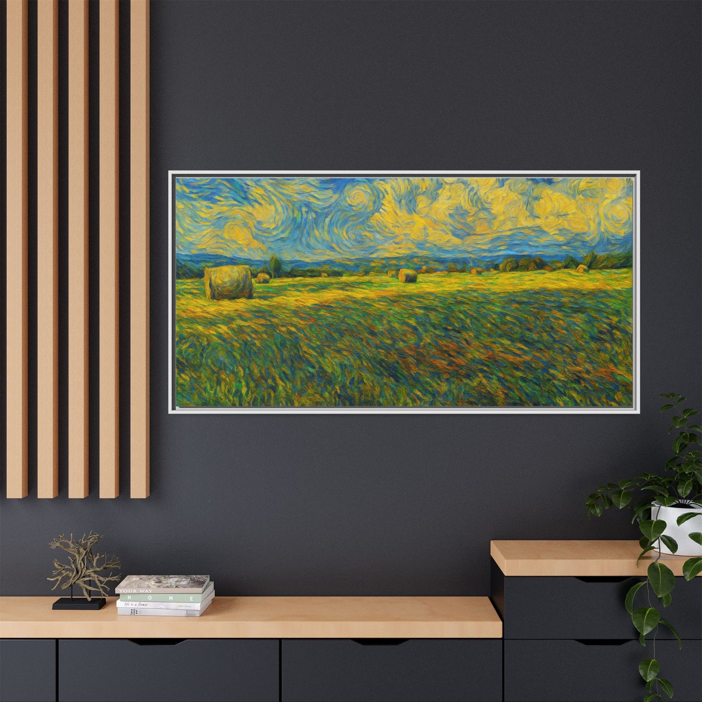Landscape Matte Canvas, Framed (Multi-color) - TRV