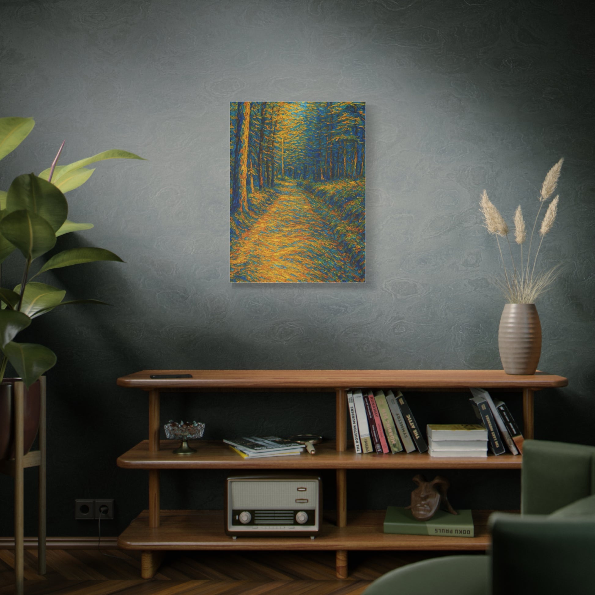 Van Gogh Style Forest Canvas Art | Nature Wall Decor, Home Office Accent, Gift for Nature Lovers, Gallery Wrapped, Living Room Wall Art - TRV