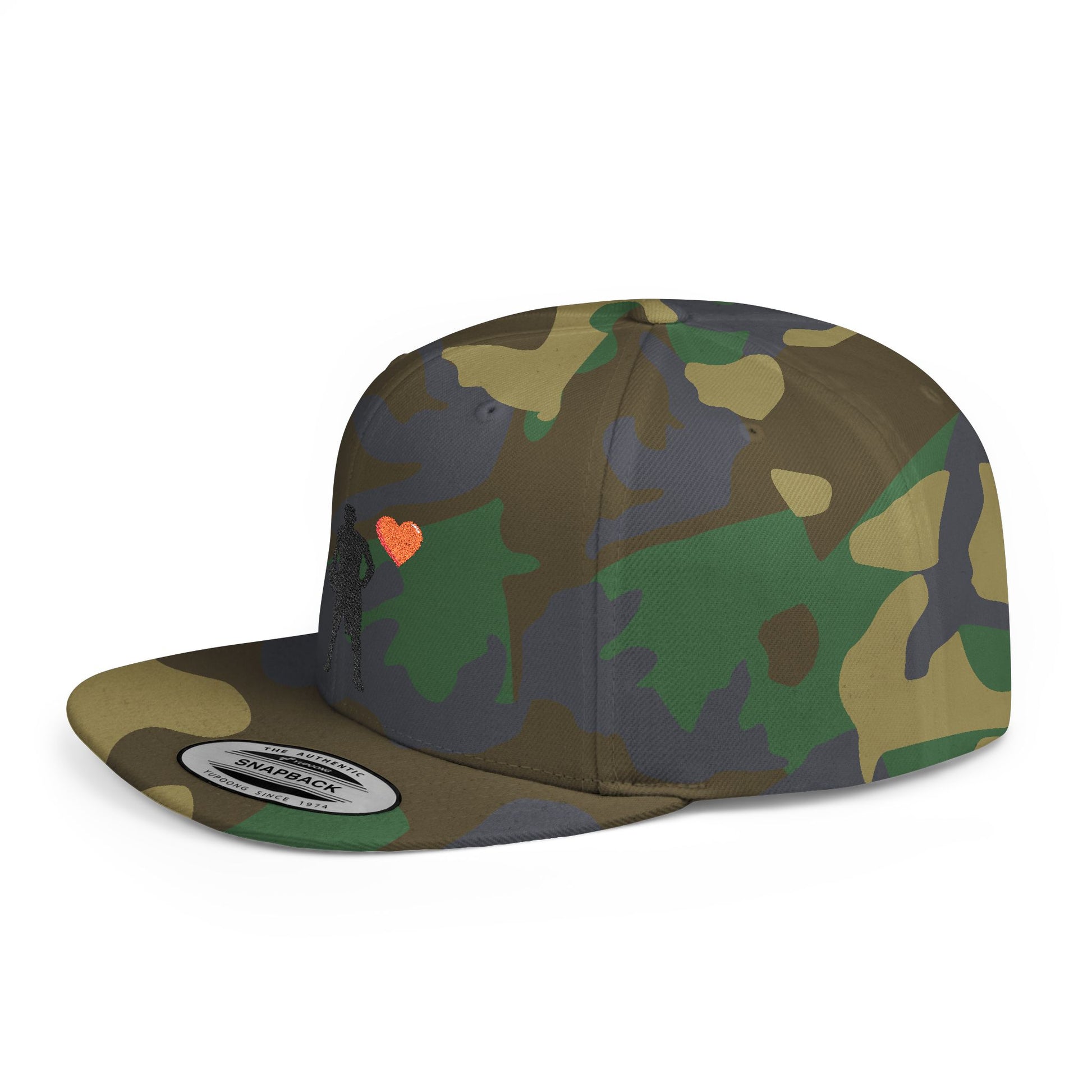 Sporty Love Flat Bill Snapback Hat – Adjustable Cap for Athletes, Casual Wear, Gifts for Sports Fans, Basketball Enthusiasts, Unique - TRV