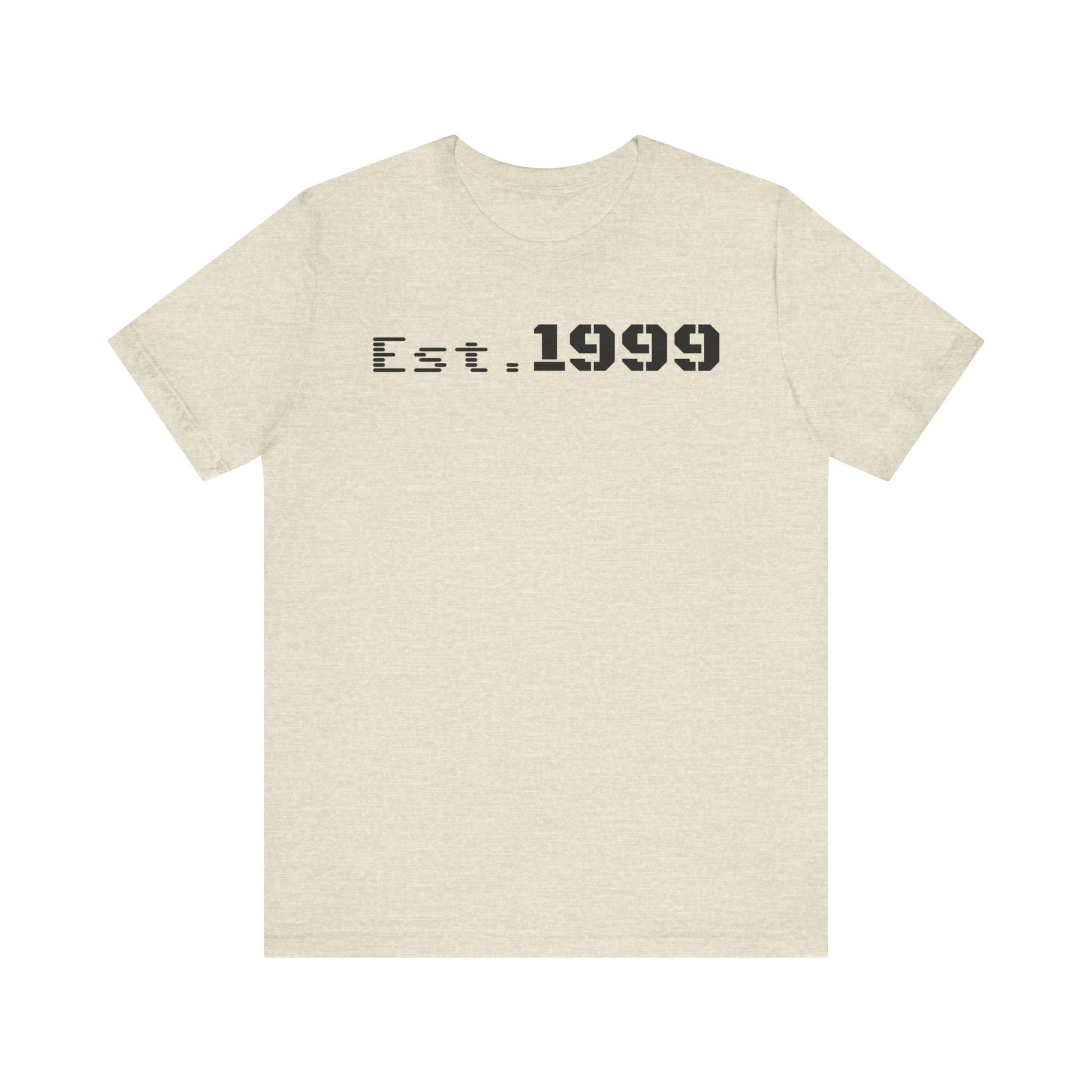 Established 1999 Unisex Tee | Vintage Birth Year Shirt, Casual Birthday Gift, Personalized Family Reunion Apparel, Retro Style [...] - TRV