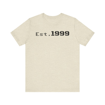 Established 1999 Unisex Tee | Vintage Birth Year Shirt, Casual Birthday Gift, Personalized Family Reunion Apparel, Retro Style [...] - TRV