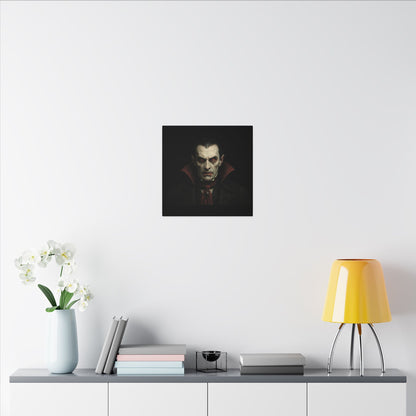 Vampire Portrait Canvas Wall Art – Gothic Dracula Print on Canvas