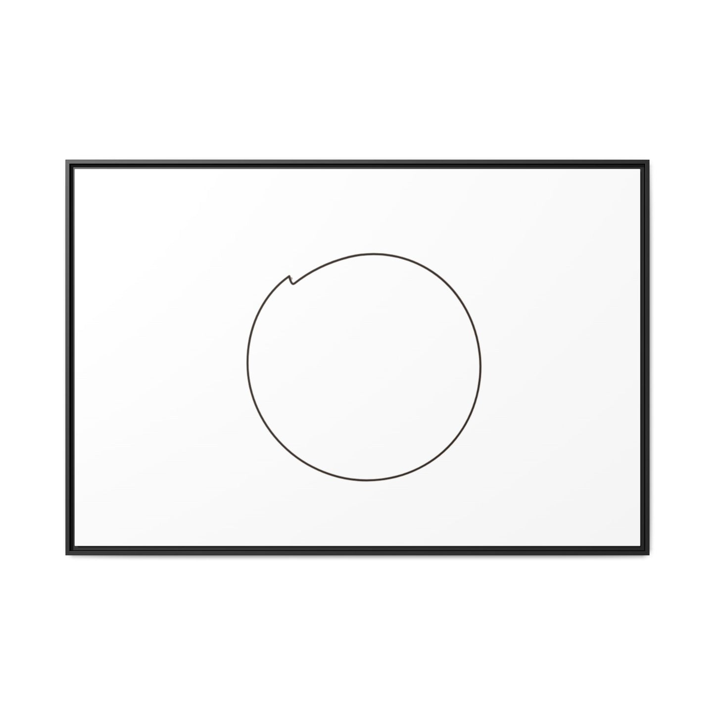 Minimal Circle Line Matte Canvas Framed | Modern Abstract Wall Art