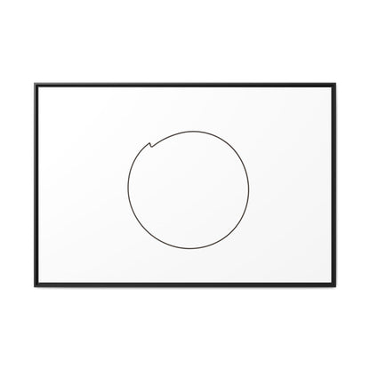 Minimal Circle Line Matte Canvas Framed | Modern Abstract Wall Art