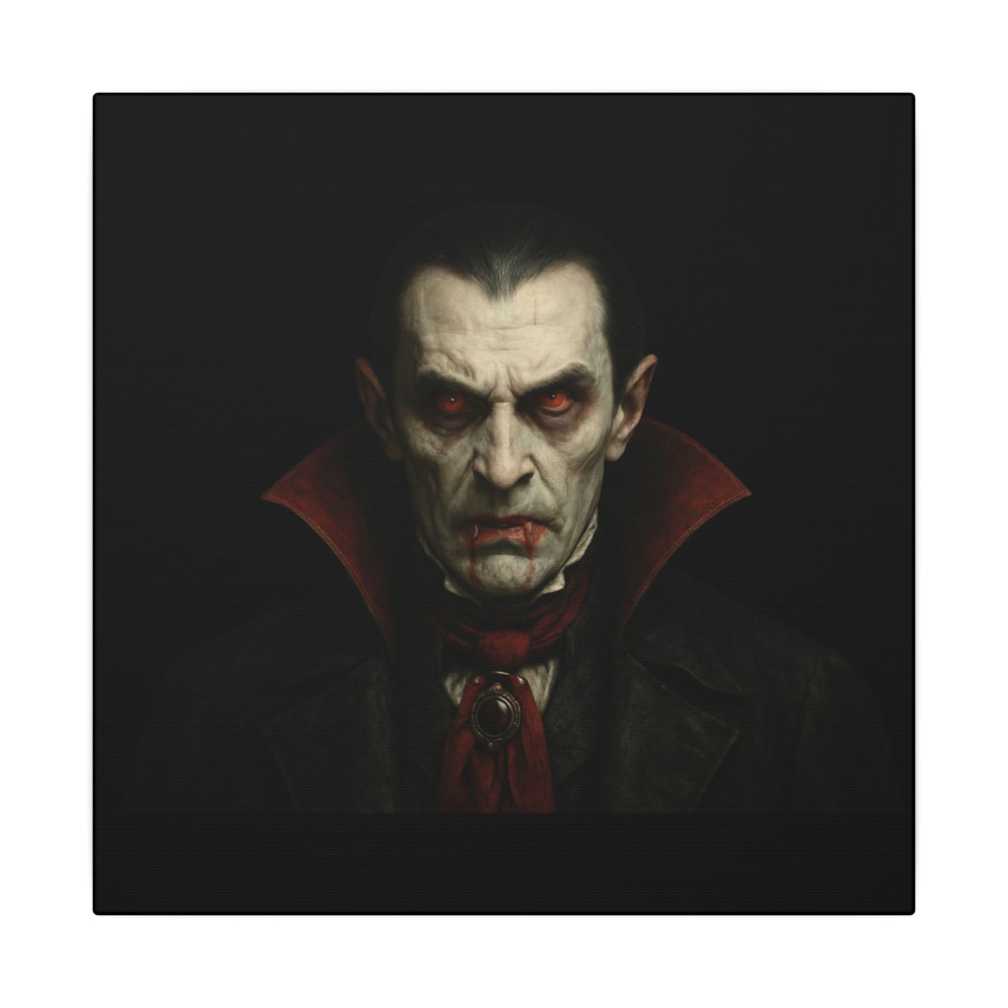 Vampire Portrait Canvas Wall Art – Gothic Dracula Print on Canvas