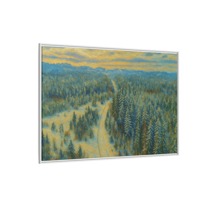 Framed Matte Canvas Art Print, Tranquil Forest Landscape, Home Decor for Nature Lovers, Wall Art for Living Room, Gift for Art Enthusiasts - TRV