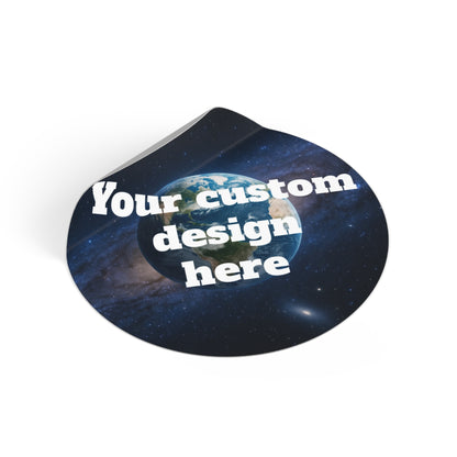 Custom Earth Space Design Round Sticker | Vinyl Circle Decal - TRV