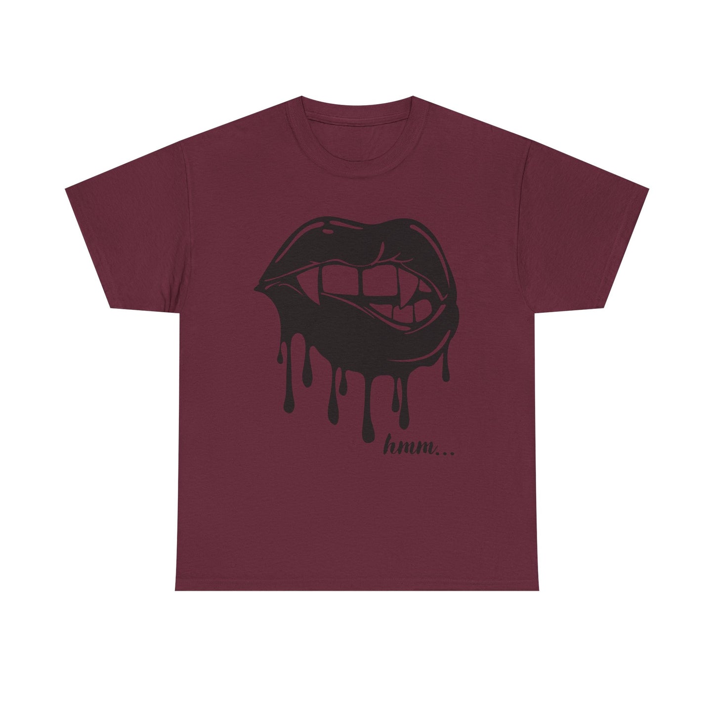 Edgy Graphic Tee - Dripping Lips Design - Unisex Heavy Cotton Tee