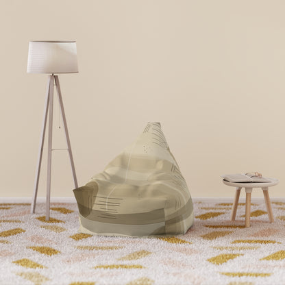 Abstract Neutral Tan Geometric Bean Bag Chair Cover | Modern Desert Tones - TRV