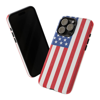 American Flag Phone Case - Patriotic Cell Cover, Tough Cases, USA Pride, Independence Day Gift, Veteran's Day, Phone Protection - TRV