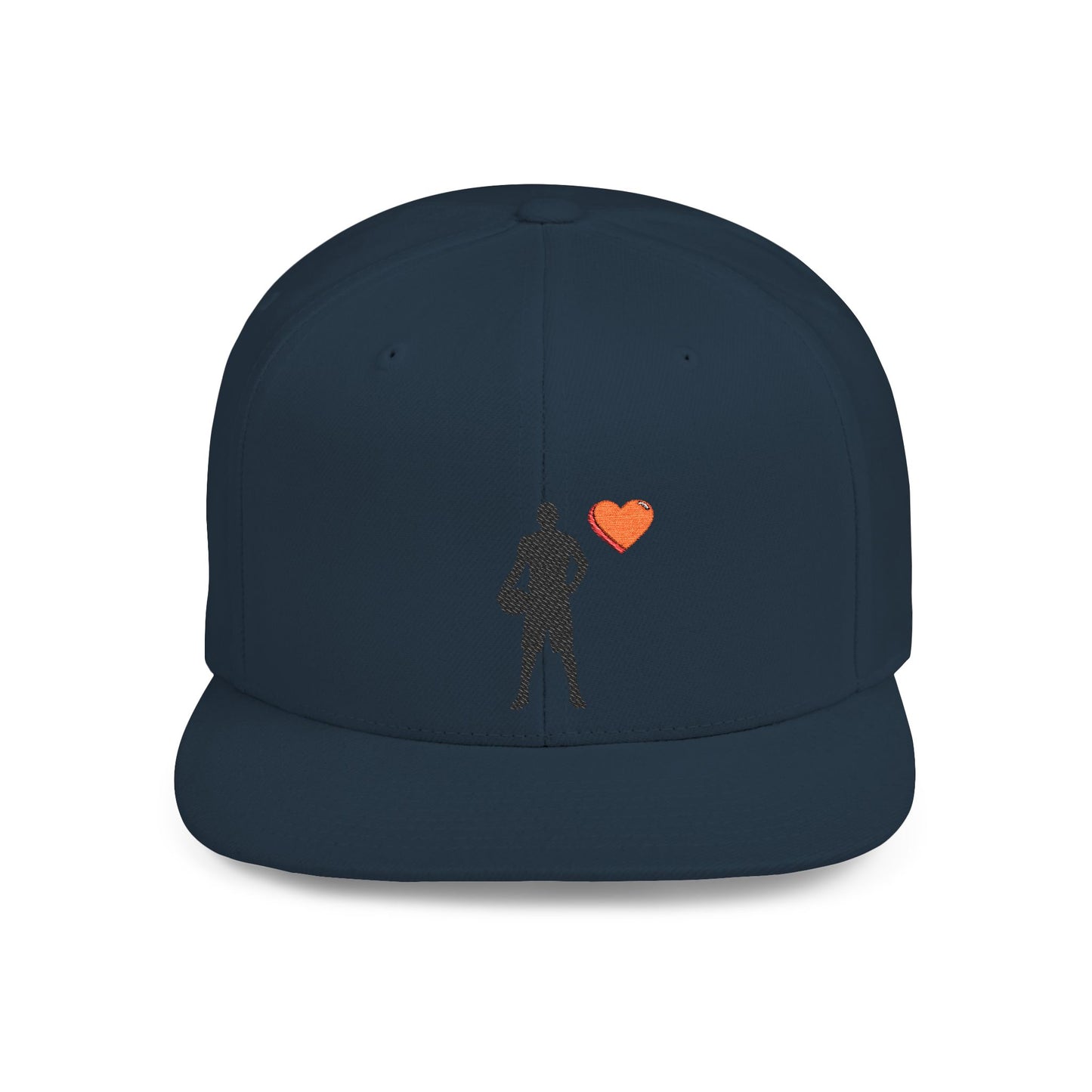Sporty Love Flat Bill Snapback Hat – Adjustable Cap for Athletes, Casual Wear, Gifts for Sports Fans, Basketball Enthusiasts, Unique - TRV