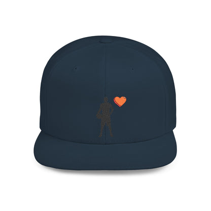 Sporty Love Flat Bill Snapback Hat – Adjustable Cap for Athletes, Casual Wear, Gifts for Sports Fans, Basketball Enthusiasts, Unique - TRV