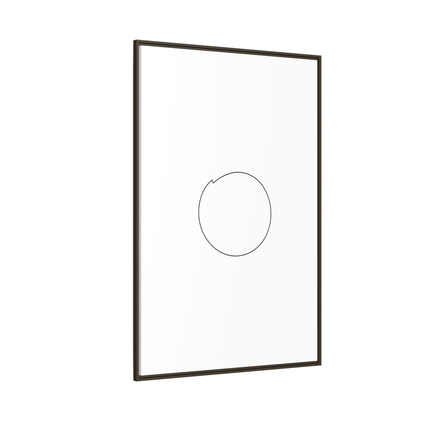 Minimal Circle Line Matte Canvas Framed | Modern Abstract Wall Art