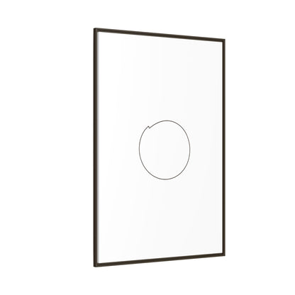Minimal Circle Line Matte Canvas Framed | Modern Abstract Wall Art