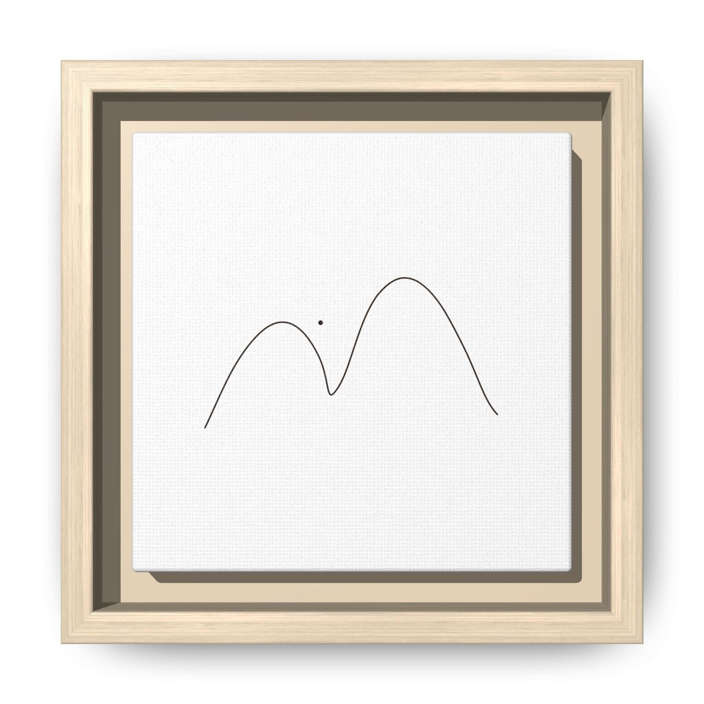 Minimal Line Mountains Matte Canvas Framed