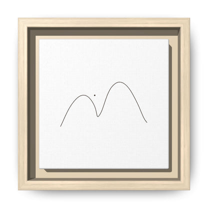 Minimal Line Mountains Matte Canvas Framed