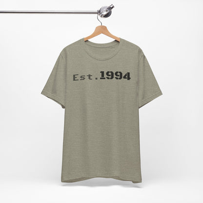 Est. 1994 Unisex Tee, Vintage Birthday Shirt, Nostalgic 90s Apparel, Perfect Gift for 30th Birthday, Casual Daily Wear - TRV