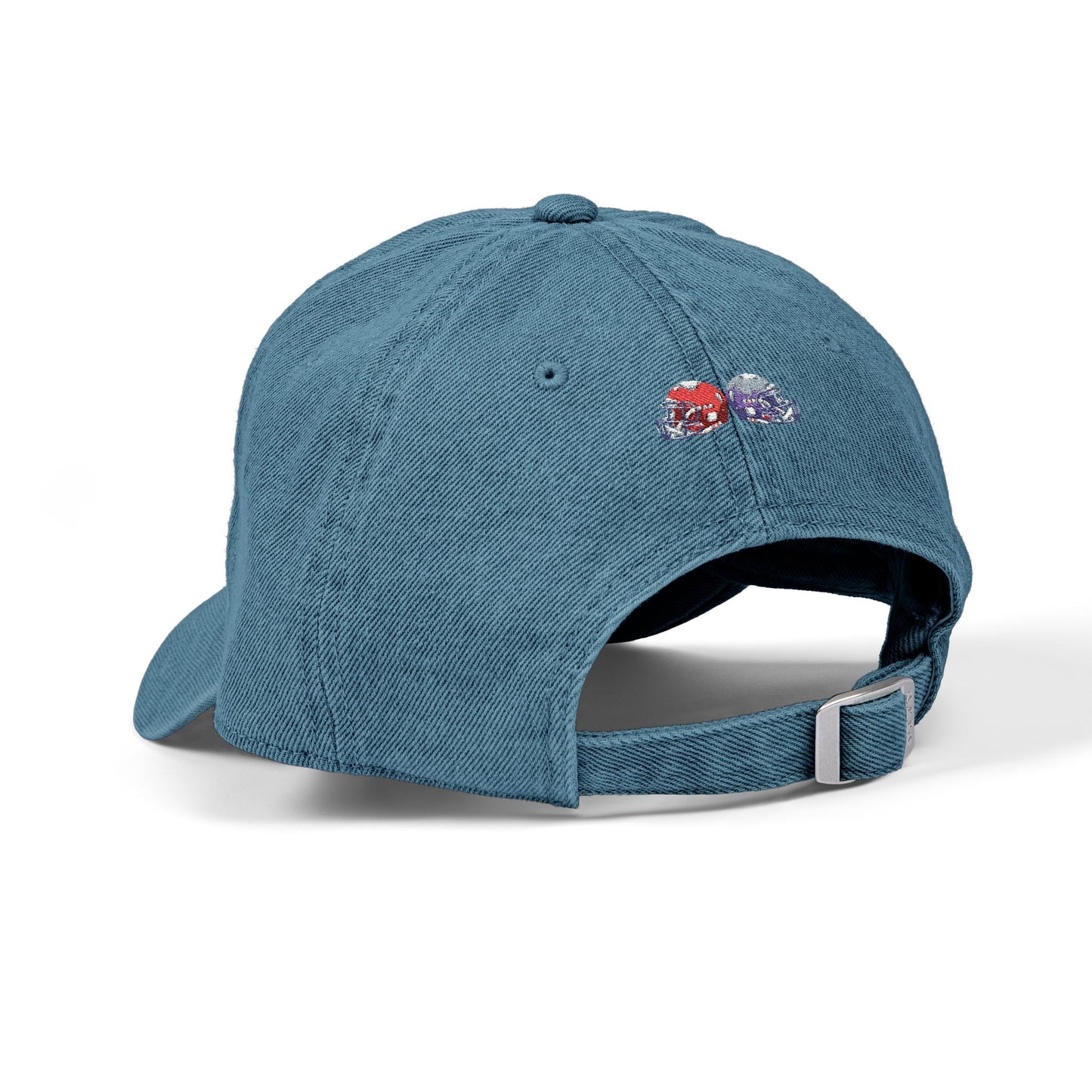Football-Themed Denim Hat with Embroidery, Perfect Gift for Sports Lovers, Casual Wear, Game Day Accessories, Embroidered Cap
