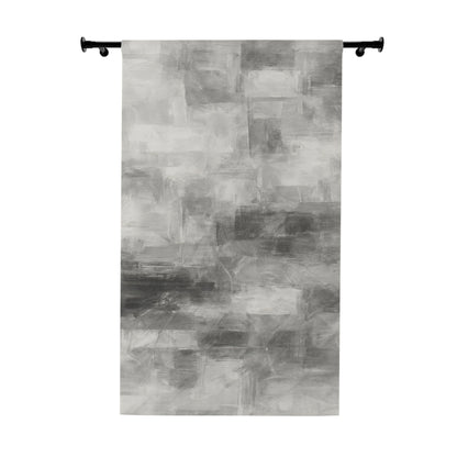 Elegant Abstract Window Curtains | Modern Home Decor, Stylish Room Accent, Grey Curtains for Living Room, Minimalist Window Treatment - TRV