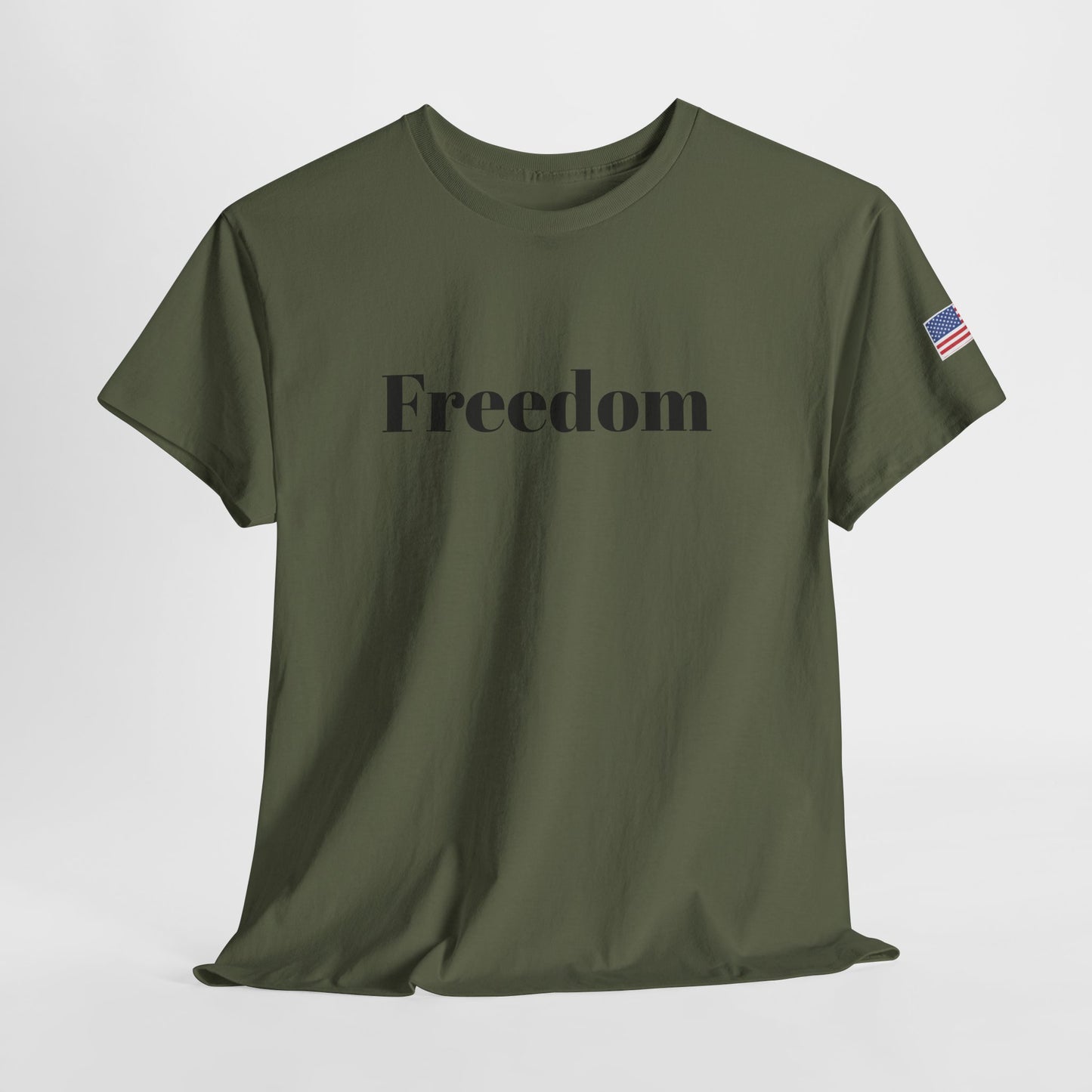 Freedom script tee | T-Shirt, American flag sleeve - TRV
