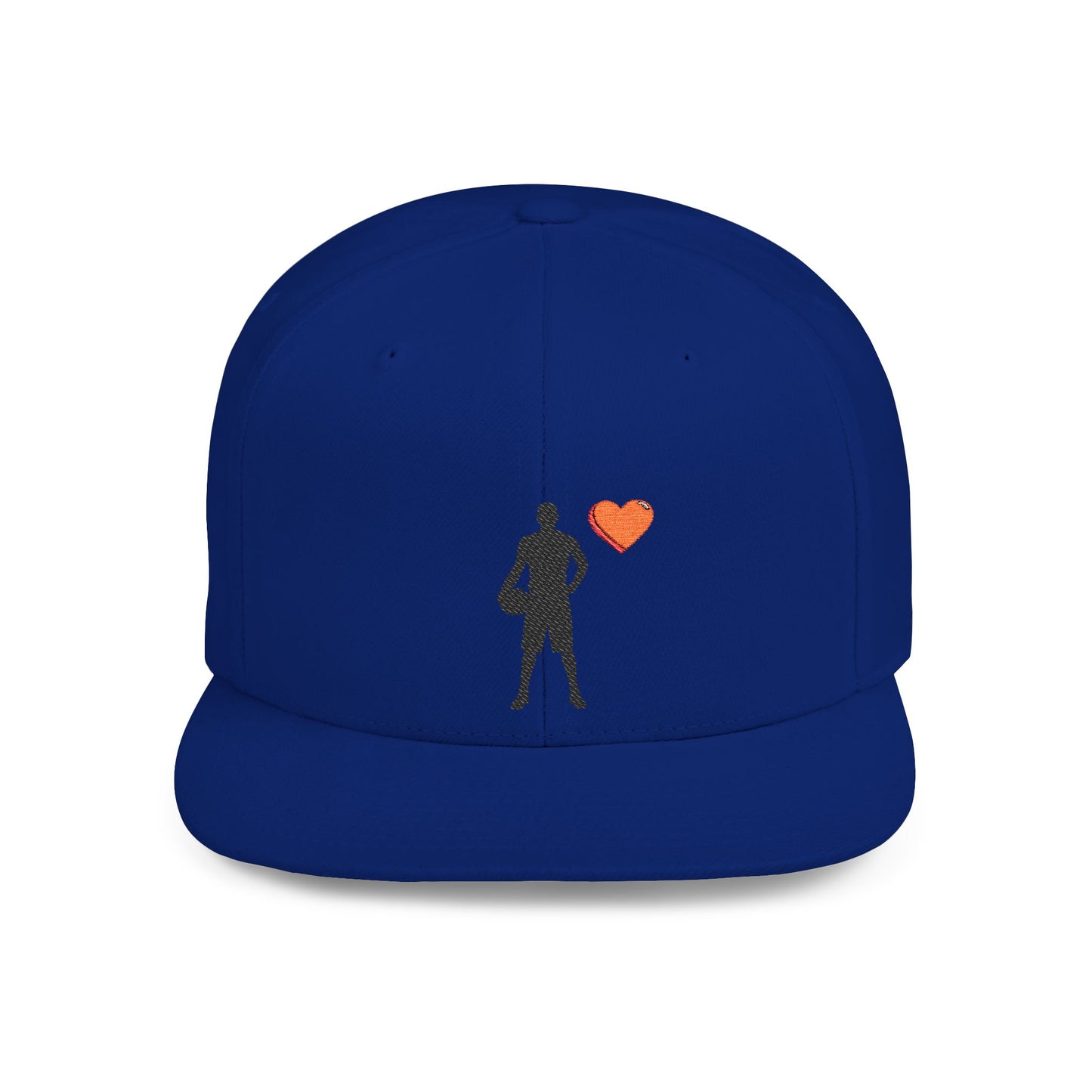 Sporty Love Flat Bill Snapback Hat – Adjustable Cap for Athletes, Casual Wear, Gifts for Sports Fans, Basketball Enthusiasts, Unique - TRV